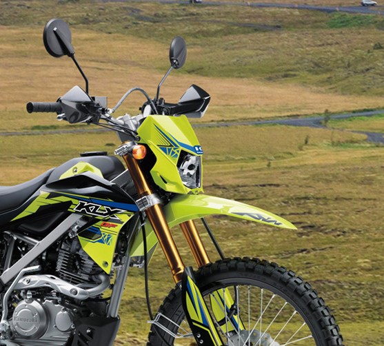 Image of 2021 KLX150BF SE in action