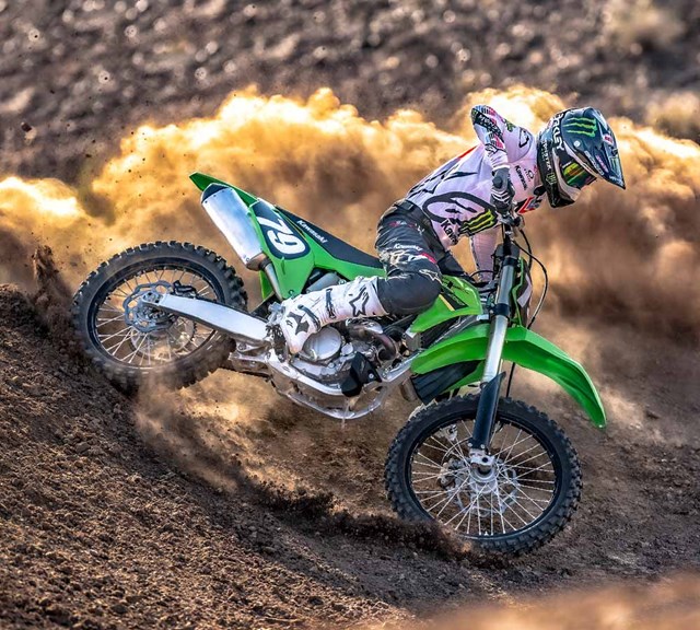 Image of 2022 KX250 in action