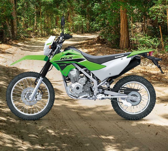 Image of 2024 KLX150 S in action
