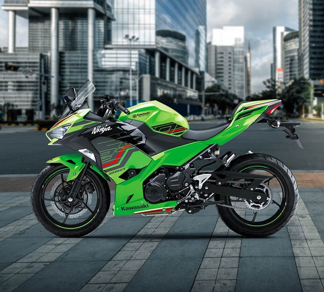 Image of 2023 NINJA 250 ABS SE in action