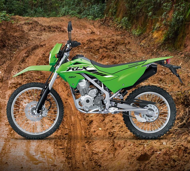 Image of 2025 KLX150 in action