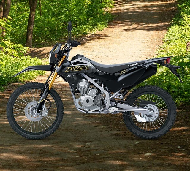 Image of 2026 KLX150 SE+ in action