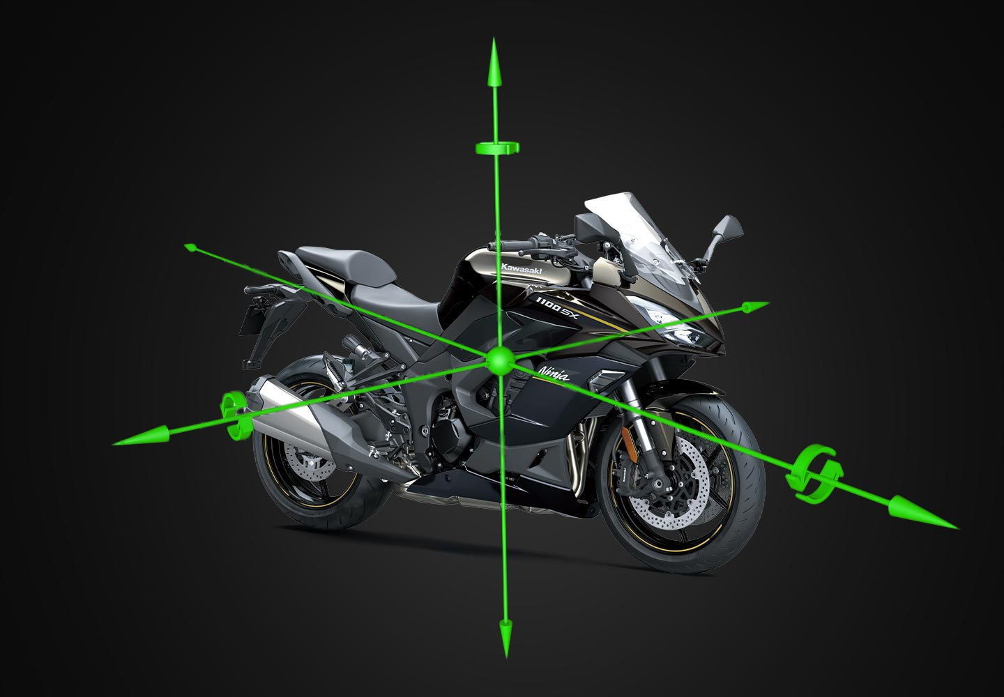 大型モデルサーボ NX6421 x 2 JR Kawasaki Ninja 1100SX | スポーツツアラーモデル | パワフルかつ有能