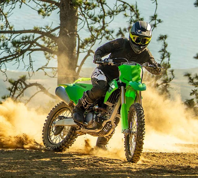 Image of 2024 KX250X in action