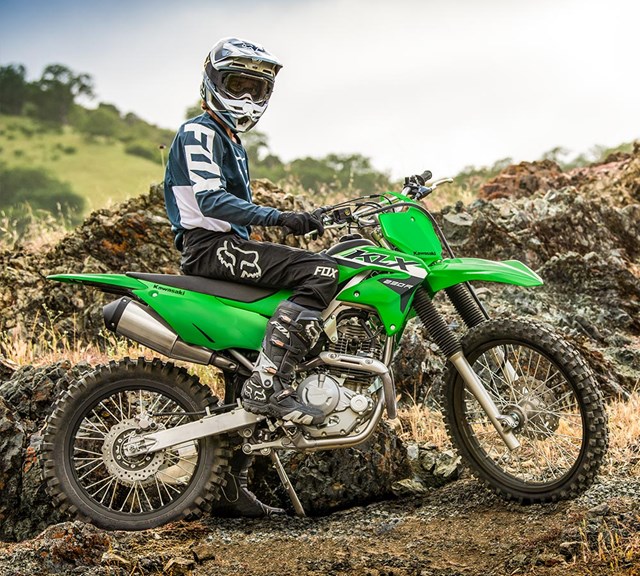 Image of 2024 KLX230R in action