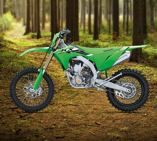 Image of 2025 KX250X in action