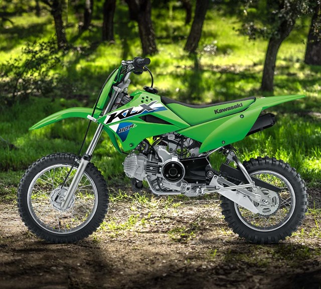 Image of 2026 KLX110R L in action