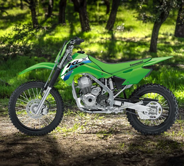 Image of 2026 KLX140R L in action