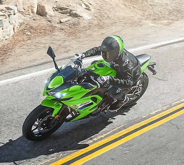 Image of 2026 Ninja 650 in action
