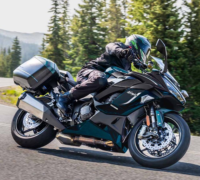 Image of 2026 Ninja 1100SX SE in action